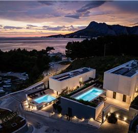 5 bedroom beachfront villa with heated pool near Omis, sleeps 9